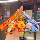 Novo anime disney chaveiro dos desenhos animados mickey mouse minnie lilo & ponto bonito boneca chaveiro ornamento pingente crianças brinquedos presentes