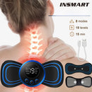 Massageador de pescoço mini massagem elétrica do pescoço ems cervical volta vértebra massagem remendo 8 modos aliviar relaxar ferramentas de fadiga muscular