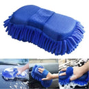 1/2 pçs luva de lavagem de carro microfibra chenille esponja de lavagem de carro cuidados livres lavagem detalhando escova almofada multifuncional ferramenta de limpeza automática