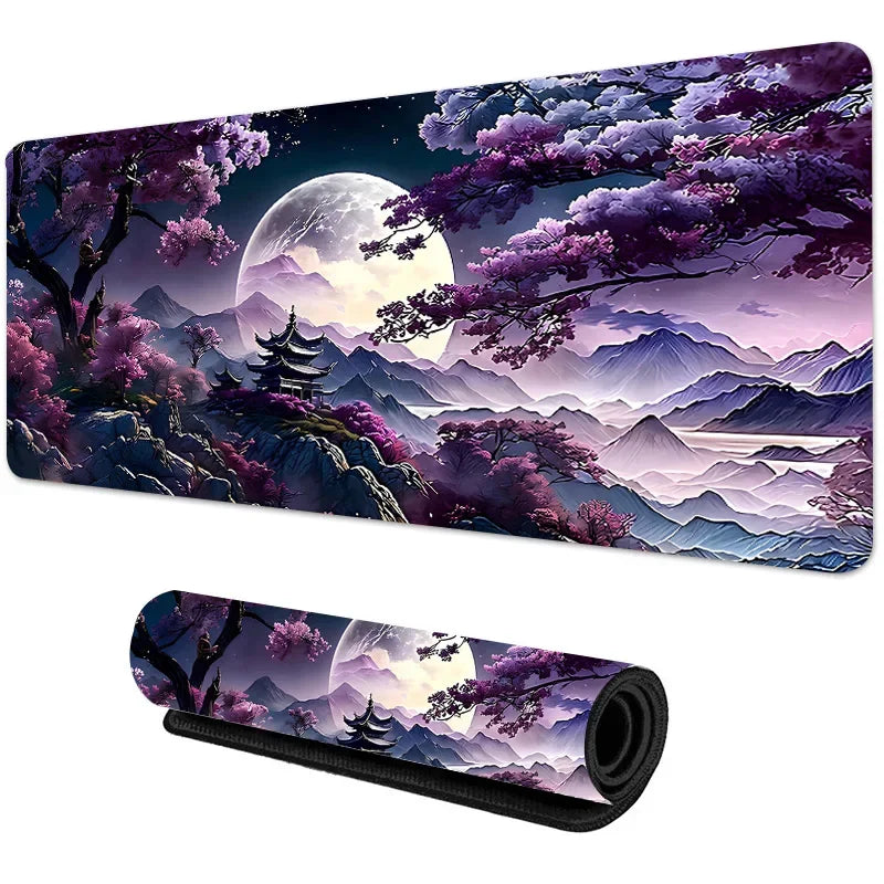 Sakura cenário mouse pad grande