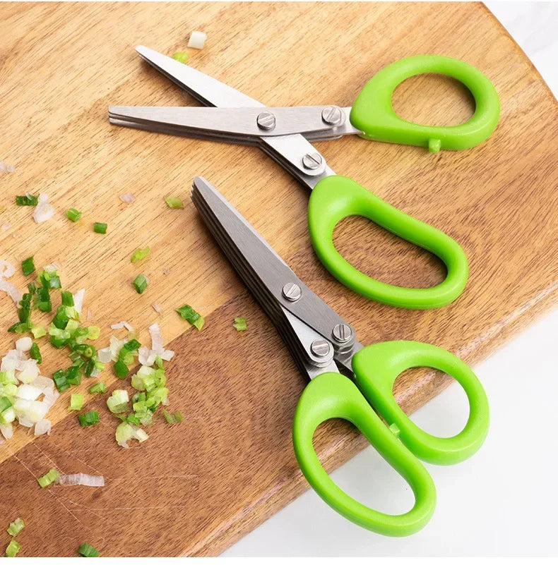 Tesoura de cozinha multifuncional de aço inoxidável, 3/5 camadas
