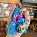 Novo anime disney chaveiro dos desenhos animados mickey mouse minnie lilo & ponto bonito boneca chaveiro ornamento pingente crianças brinquedos presentes