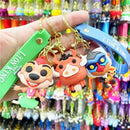 Novo anime disney chaveiro dos desenhos animados mickey mouse minnie lilo & ponto bonito boneca chaveiro ornamento pingente crianças brinquedos presentes