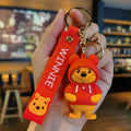 Novo anime disney chaveiro dos desenhos animados mickey mouse minnie lilo & ponto bonito boneca chaveiro ornamento pingente crianças brinquedos presentes